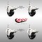 Service Caster 3 Inch 316SS Soft Rubber Swivel 3/8 Inch Threaded Stem Caster Set Lock Brake SCC SCC-SS316TSTTL20S314-SRS-381615-4 - alternate 4